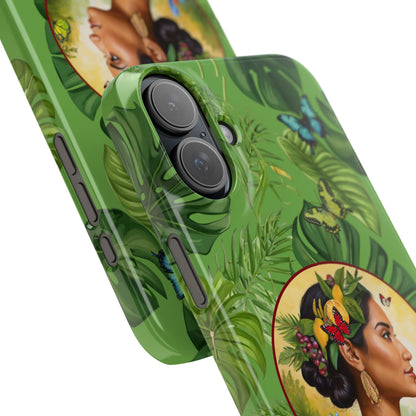 Organically Me A Monstera Butterfly Garden Snap Phone Case with Woman, Veggie Chic for Androids and iPhone models