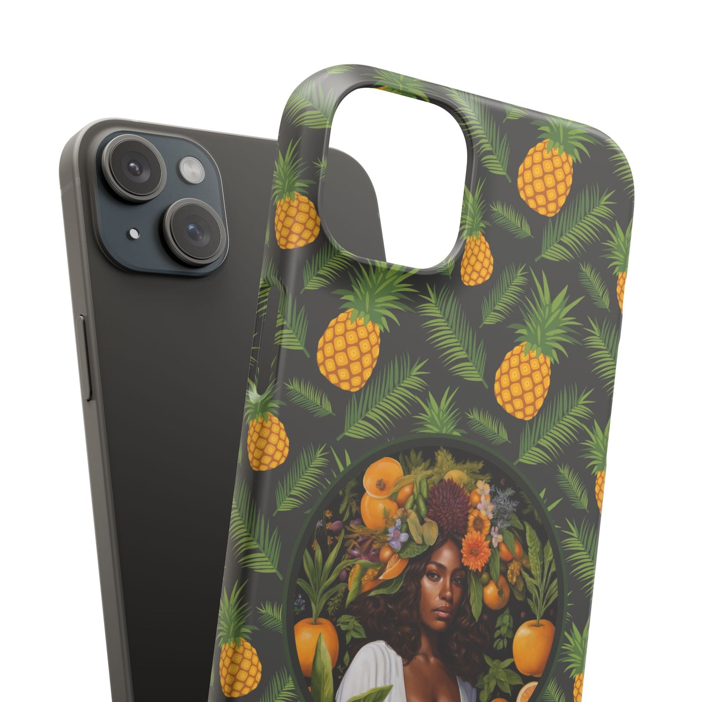 Organically Me A Pineapple Plant Garden Snap Case with Black Woman