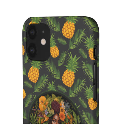Organically Me A Pineapple Plant Garden Snap Case with Black Woman