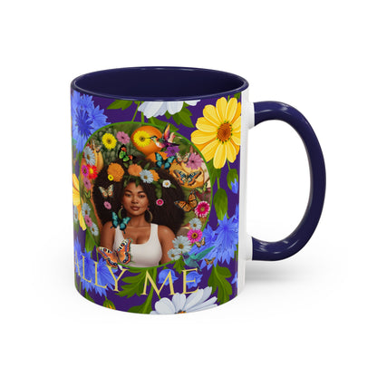 100% Organic Blue Gwen Plant Garden Vegan Ceramic Plant Mug with (11 or 15 oz) 8 Color Combos