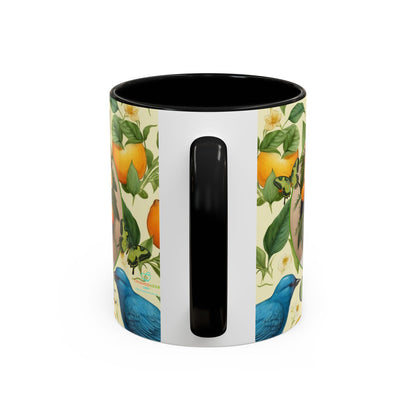 Organically Me A Lemon Bluebird Plant Garden Vegan Ceramic Plant Mug with Black woman (11oz) 8 Color Combos