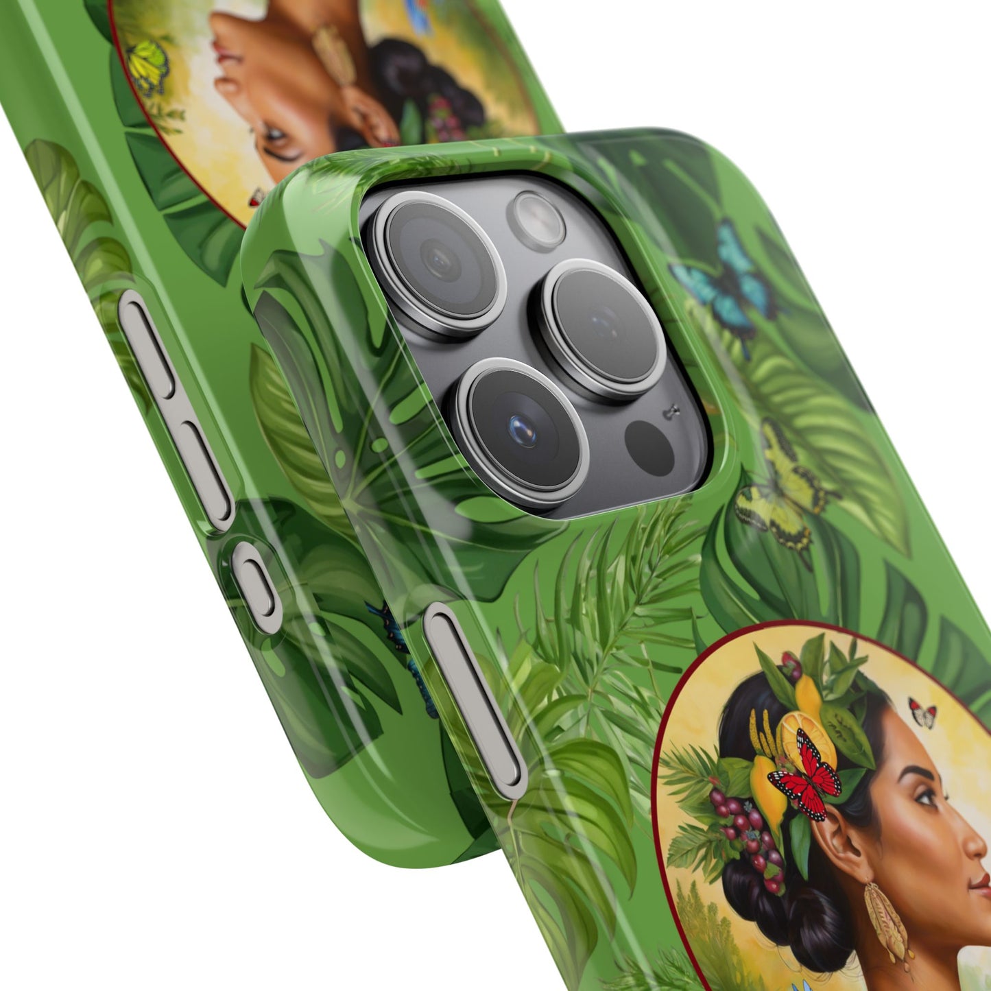 Organically Me A Monstera Butterfly Garden Snap Phone Case with Woman, Veggie Chic for Androids and iPhone models