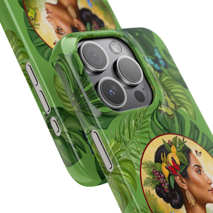 Organically Me A Monstera Butterfly Garden Snap Phone Case with Woman, Veggie Chic for Androids and iPhone models