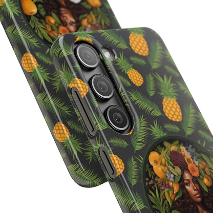 Organically Me A Pineapple Plant Garden Snap Case with Black Woman