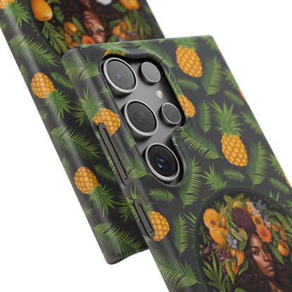 Organically Me A Pineapple Plant Garden Snap Case with Black Woman
