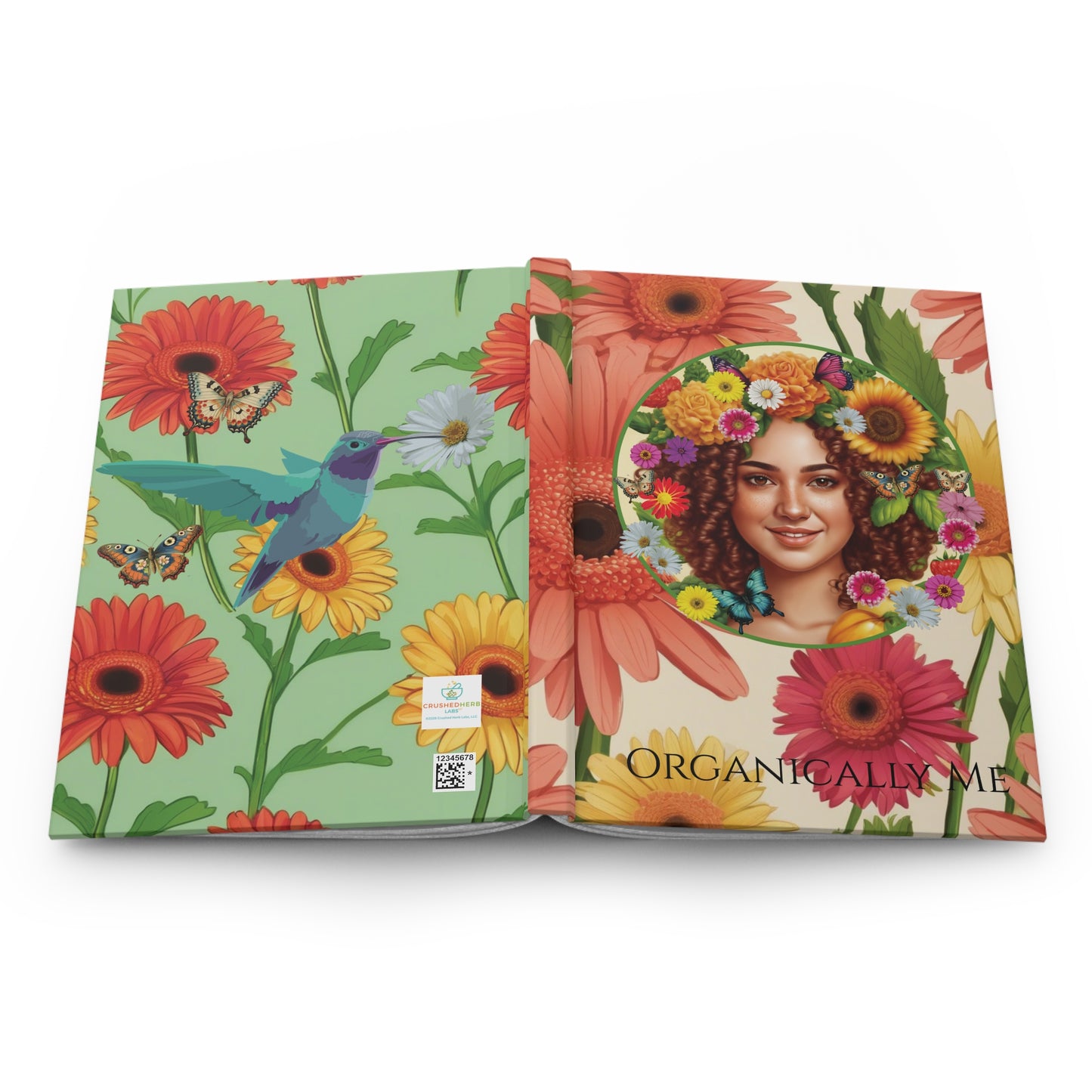 100% Organic Daisy Joy2 Plant Garden & Vegan Hardcover Journal, Matte 150 pages Double Sided