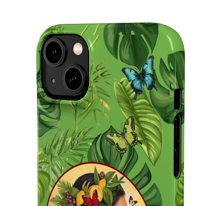 Organically Me A Monstera Butterfly Garden Snap Phone Case with Woman, Veggie Chic for Androids and iPhone models