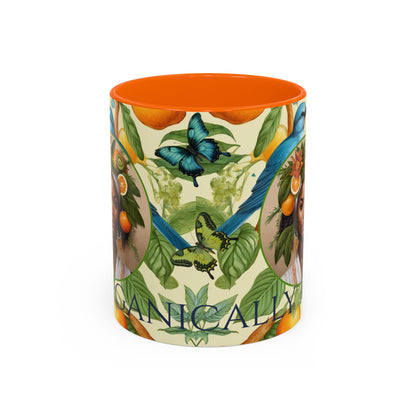 Organically Me A Lemon Bluebird Plant Garden Vegan Ceramic Plant Mug with Black woman (11oz) 8 Color Combos