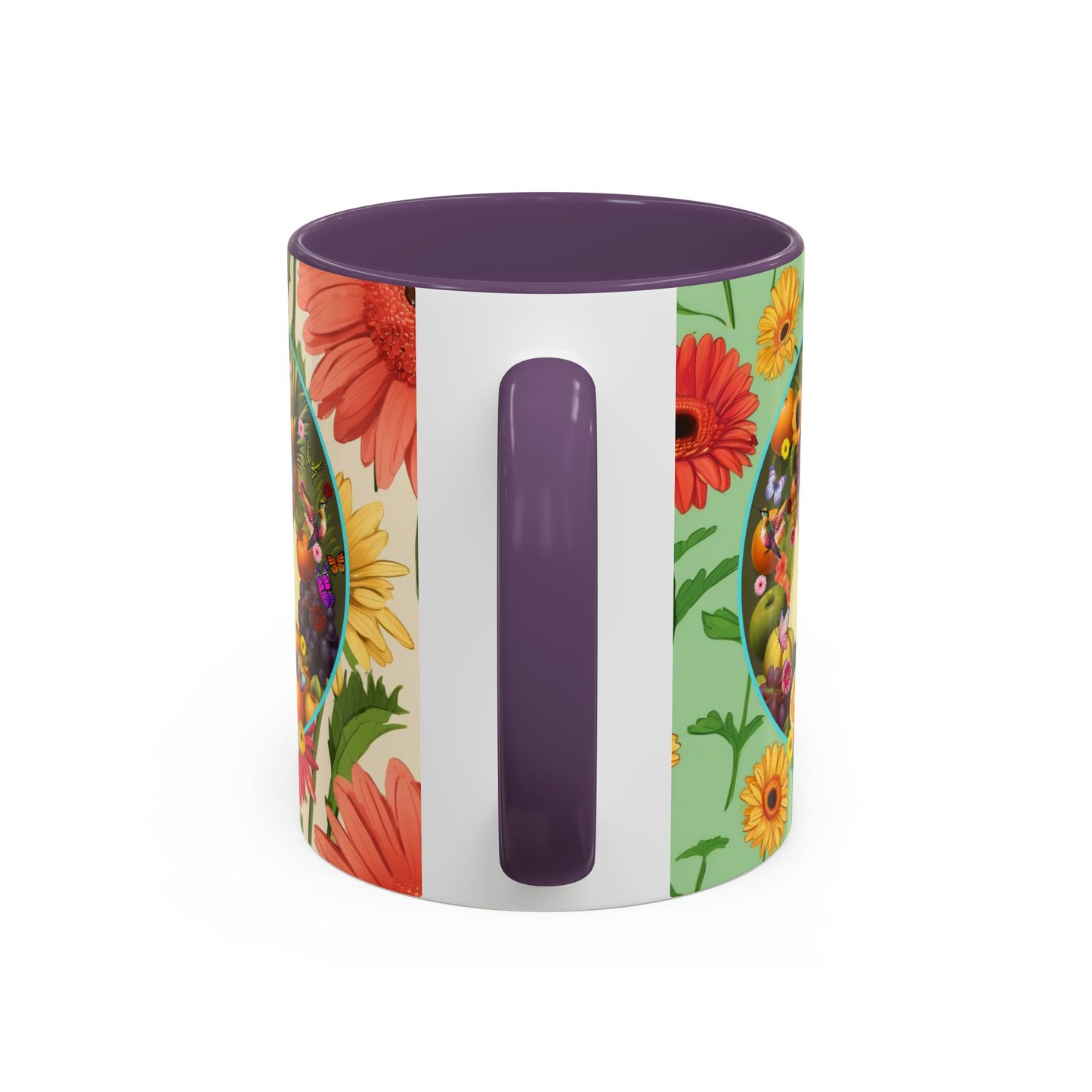 100% Organic Daisy Joy3 Plant Garden Vegan Ceramic Plant Mug, Black Woman Double Sided (11oz) 8 Color Combos