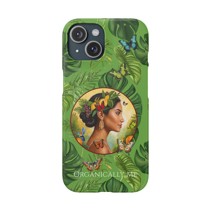 Organically Me A Monstera Butterfly Garden Snap Phone Case with Woman, Veggie Chic for Androids and iPhone models