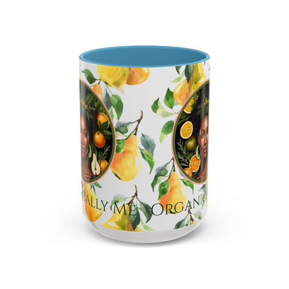 Organically Me Yellow Pear Plant Garden Vegan Ceramic Plant Mug with Black woman (11oz) 8 Color Combos