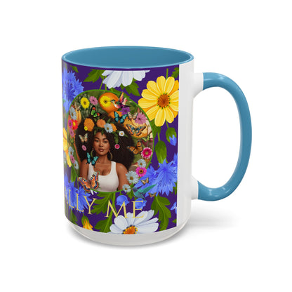 100% Organic Blue Gwen Plant Garden Vegan Ceramic Plant Mug with (11 or 15 oz) 8 Color Combos