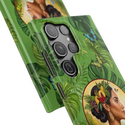 Organically Me A Monstera Butterfly Garden Snap Phone Case with Woman, Veggie Chic for Androids and iPhone models