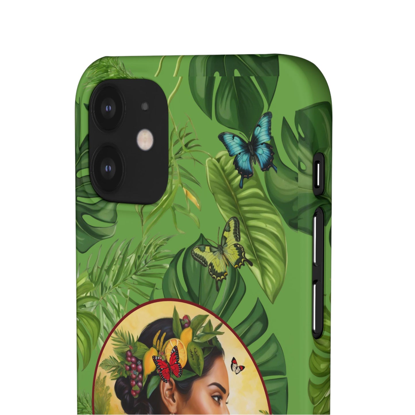 Organically Me A Monstera Butterfly Garden Snap Phone Case with Woman, Veggie Chic for Androids and iPhone models