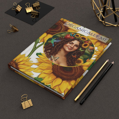 Organically Me B Sunflower Plant, Garden & Vegan Hardcover Journal, Matte 150 pages, May be PERSONALIZED