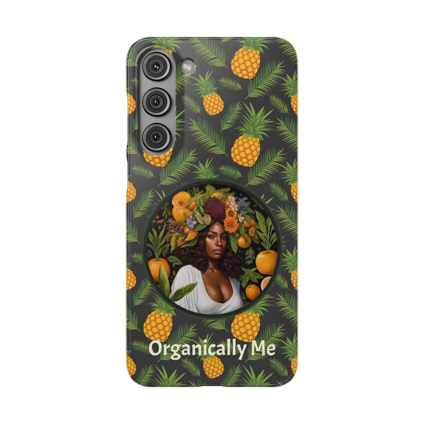 Organically Me A Pineapple Plant Garden Snap Case with Black Woman