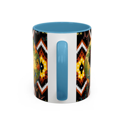 Organically Me A Tribal Butterfly Plant Garden Vegan Ceramic Plant Mug with Black woman (11oz) 8 Color Combos