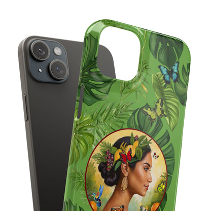 Organically Me A Monstera Butterfly Garden Snap Phone Case with Woman, Veggie Chic for Androids and iPhone models