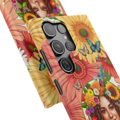100% Organic Daisy Joy2 Plant Garden Snap Phone Case with Woman, for iPhone and Android