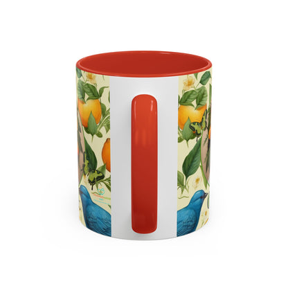 Organically Me A Lemon Bluebird Plant Garden Vegan Ceramic Plant Mug with Black woman (11oz) 8 Color Combos