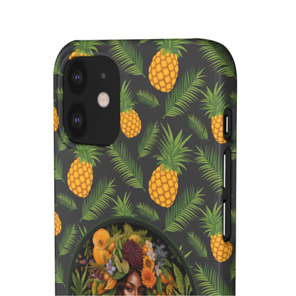 Organically Me A Pineapple Plant Garden Snap Case with Black Woman