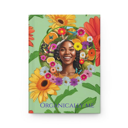 Organically Me A Joy Daisy Plant Garden & Vegan Hardcover Journal, Matte 150 pages, Black women