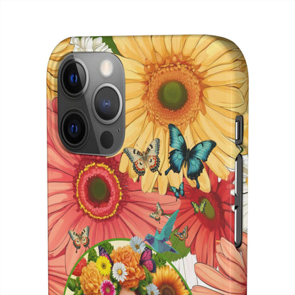 100% Organic Daisy Joy2 Plant Garden Snap Phone Case with Woman, for iPhone and Android
