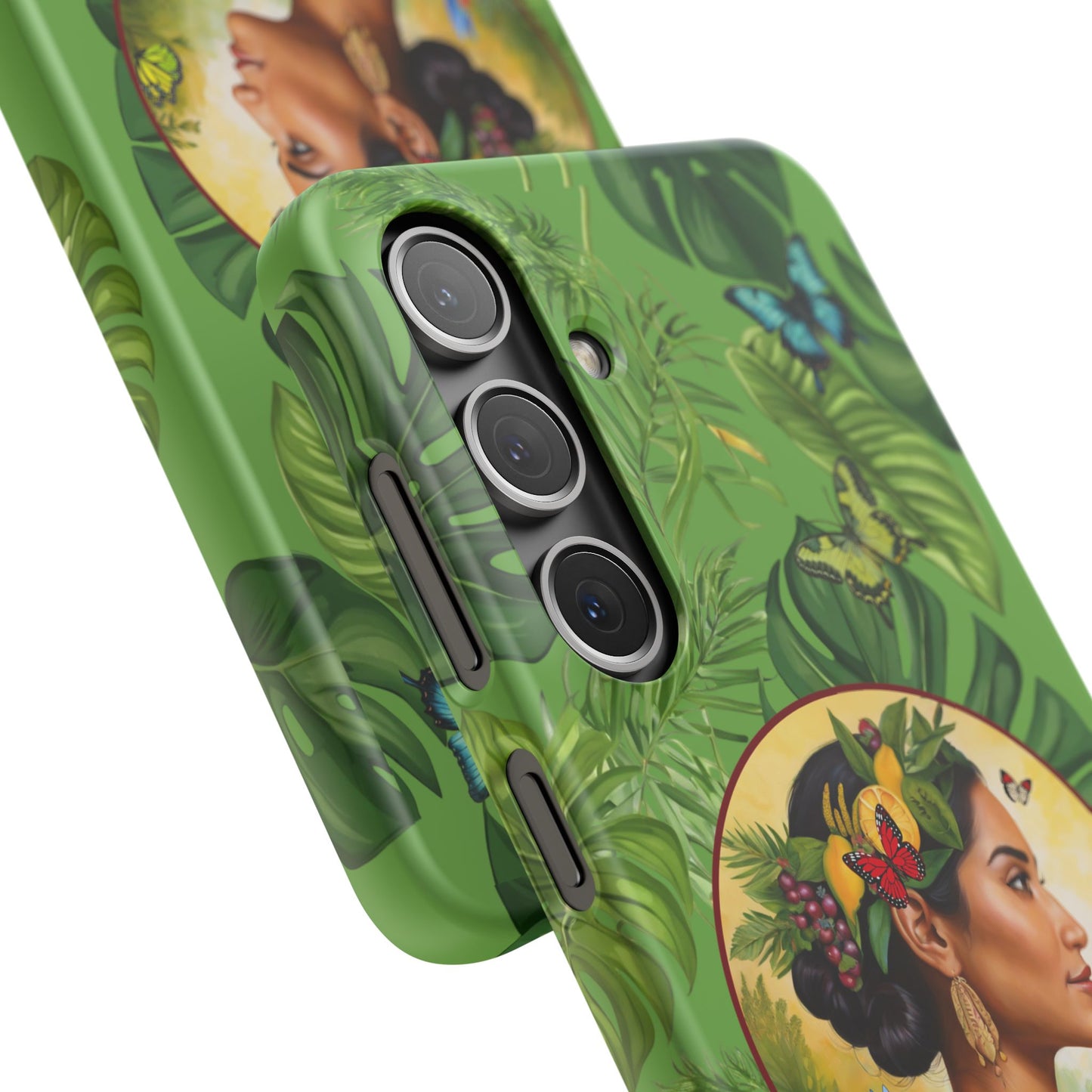 Organically Me A Monstera Butterfly Garden Snap Phone Case with Woman, Veggie Chic for Androids and iPhone models