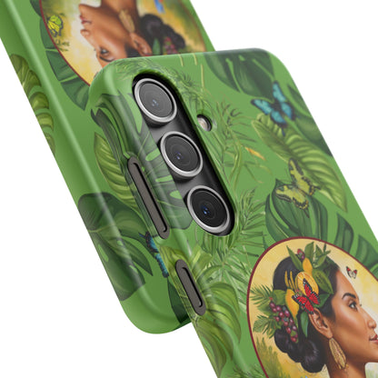 Organically Me A Monstera Butterfly Garden Snap Phone Case with Woman, Veggie Chic for Androids and iPhone models
