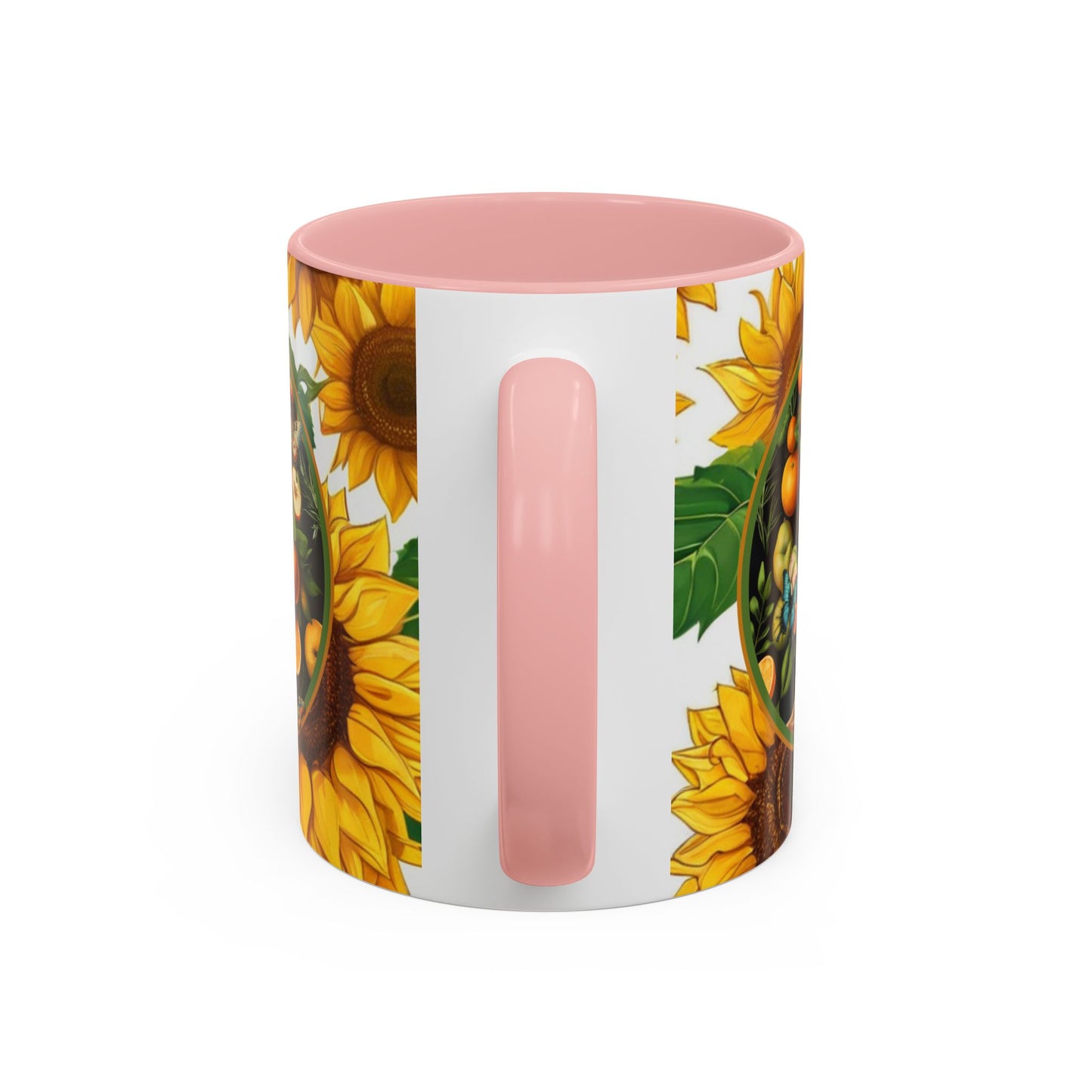 Organically Me Sunflower Plant Garden Vegan Ceramic Plant Mug with Black woman (11oz) 8 Color Combos