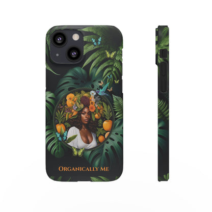 100% Organic A Fern Monstera Plant Garden Snap Phone Case with Black Woman, for iPhone and Android Models