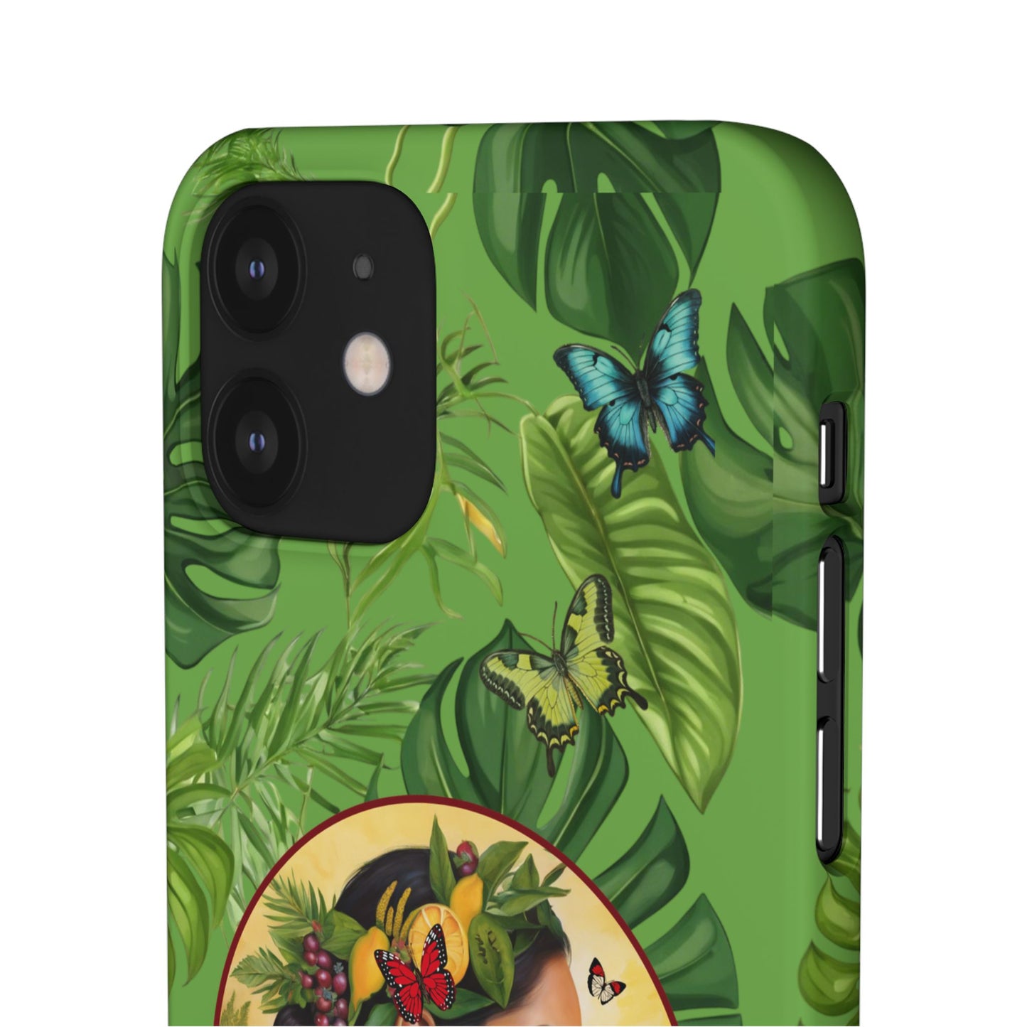 Organically Me A Monstera Butterfly Garden Snap Phone Case with Woman, Veggie Chic for Androids and iPhone models