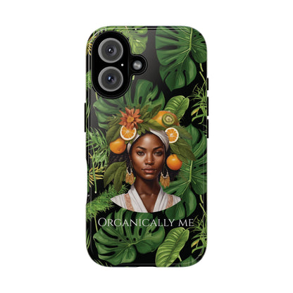 Organically Me A Black Jungle Plant Garden: Tough iPhone 16 Case with Eco Garden Monstera Plant Vibe and Black Woman