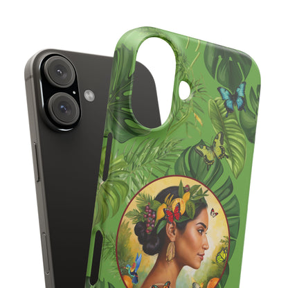 Organically Me A Monstera Butterfly Garden Snap Phone Case with Woman, Veggie Chic for Androids and iPhone models