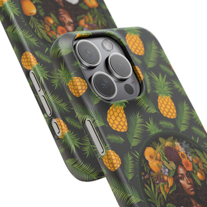 Organically Me A Pineapple Plant Garden Snap Case with Black Woman