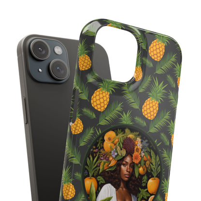 Organically Me A Pineapple Plant Garden Snap Case with Black Woman