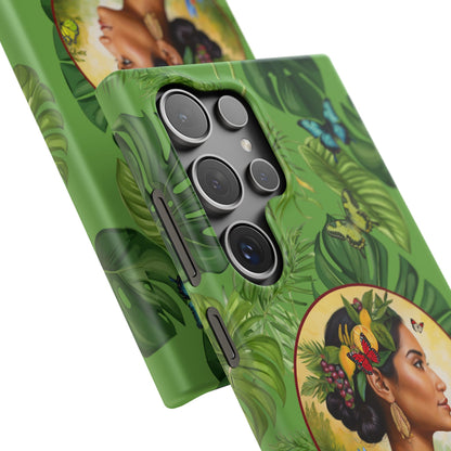 Organically Me A Monstera Butterfly Garden Snap Phone Case with Woman, Veggie Chic for Androids and iPhone models