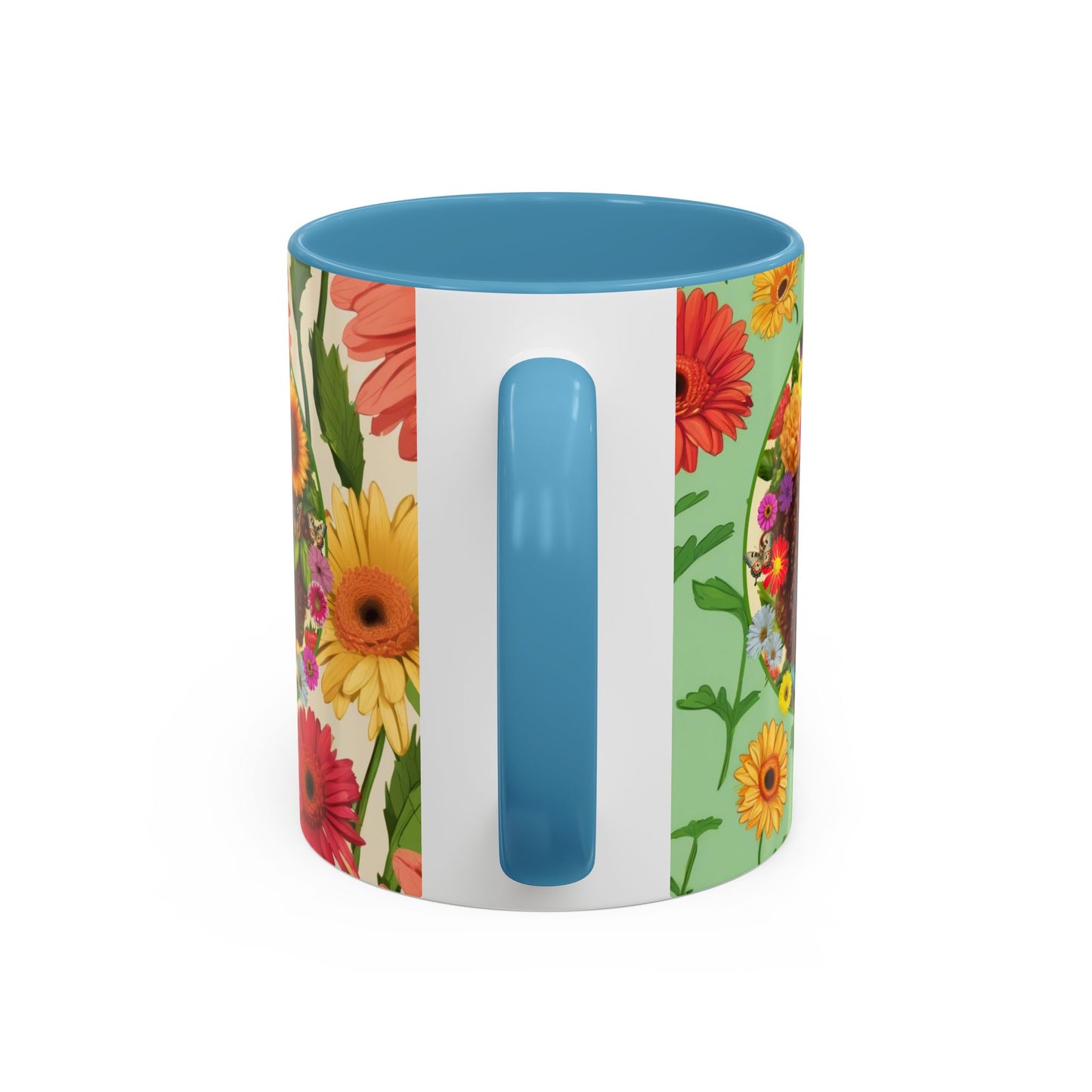 100% Organic Daisy Joy2 Plant Garden Vegan Ceramic Plant Mug Double Sided (11oz) 8 Color Combos