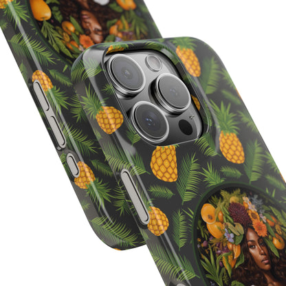 Organically Me A Pineapple Plant Garden Snap Case with Black Woman