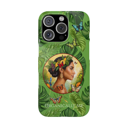 Organically Me A Monstera Butterfly Garden Snap Phone Case with Woman, Veggie Chic for Androids and iPhone models