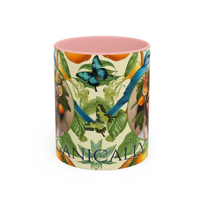 Organically Me A Lemon Bluebird Plant Garden Vegan Ceramic Plant Mug with Black woman (11oz) 8 Color Combos