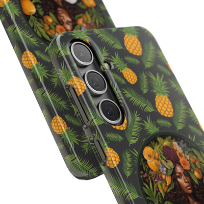 Organically Me A Pineapple Plant Garden Snap Case with Black Woman