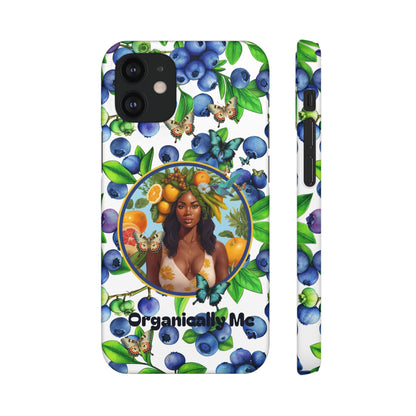 Organically Me Blueberry Plant B Garden Snap Phone Case with Black Woman, for iPhone and Android