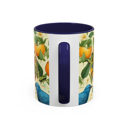 Organically Me A Lemon Bluebird Leda Plant Garden Vegan Ceramic Plant Mug with Black woman (11oz) 8 Color Combos