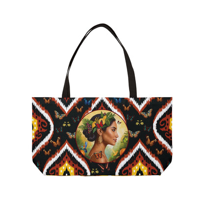 Organically Me B2Tribal Butterfly Monarch Queen Karmon Garden & Plant-themed Weekender Tote Bag, workout bag, yoga bag