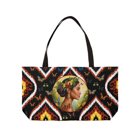 Organically Me B2Tribal Butterfly Monarch Queen Karmon Garden & Plant-themed Weekender Tote Bag, workout bag, yoga bag