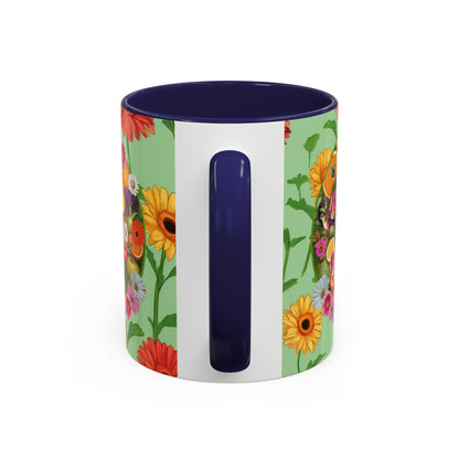 Organically Me A Joy Daisy Plant Garden Vegan Ceramic Plant Mug with Black woman (11oz) 8 Color Combos