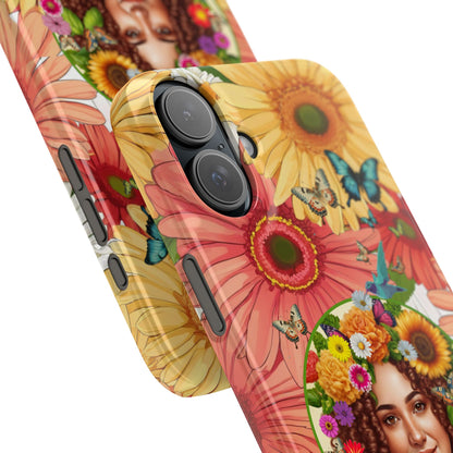 100% Organic Daisy Joy2 Plant Garden Snap Phone Case with Woman, for iPhone and Android