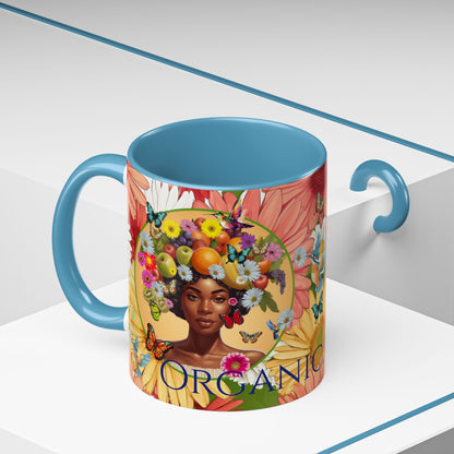 Organically Me Gerber Joy3 Plant Garden Vegan Ceramic Plant Mug with Woman (11oz) 8 Color Combos