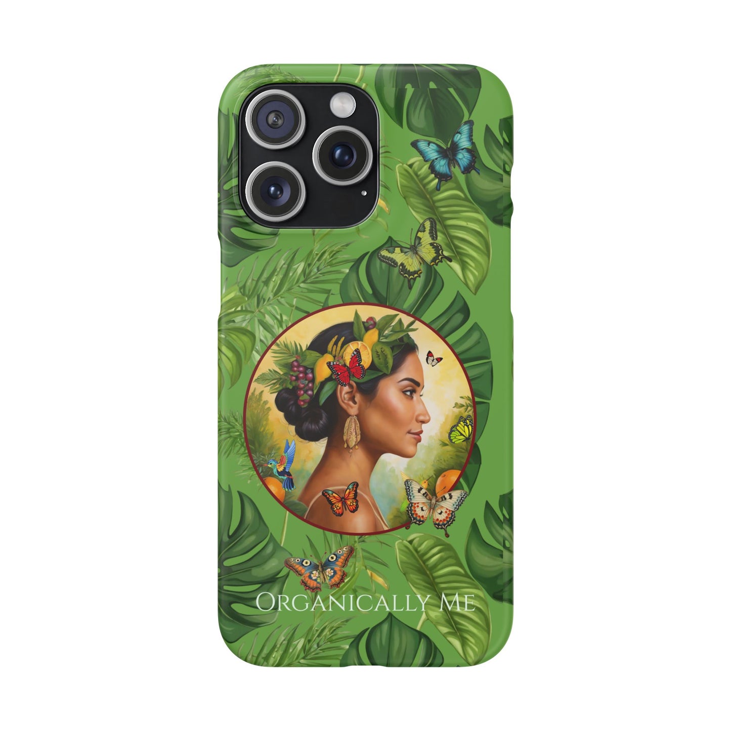 Organically Me A Monstera Butterfly Garden Snap Phone Case with Woman, Veggie Chic for Androids and iPhone models